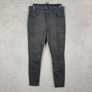 STS Blue Jeans Womens 27 Ellie High Rise Ankle Brown Leopard Print Denim Stretch